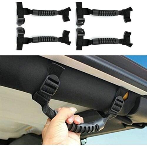4PCS Car Standing Aid Safety Handle Universal Adjustable Auto Webbing Standing Aid Nonslip Grip Vehicle Support Hand Hook 30