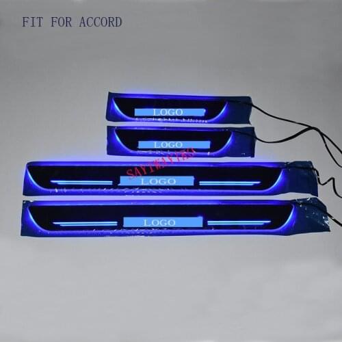 Car Styling Car Scuff Plate Door Exterior Outer Sill Trim Welcome Pedal Original LED Pedal FIT For Honda Accord 2008-2020