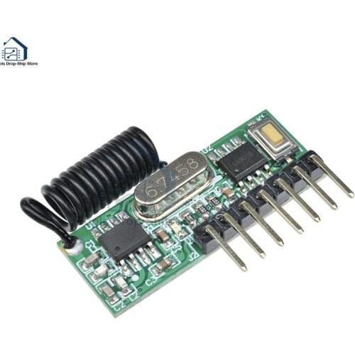 Wireless universal decoding receiver module 433mhz 4 channels CMOS level signal corresponding to the remote control 4 buttons