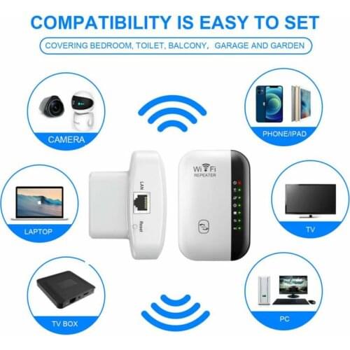 Wireless WiFi Repeater WiFi Extender 300Mbps Router WiFi Signal Amplifier Wi Fi Booster Long Range Wi-Fi Repeater Access Point