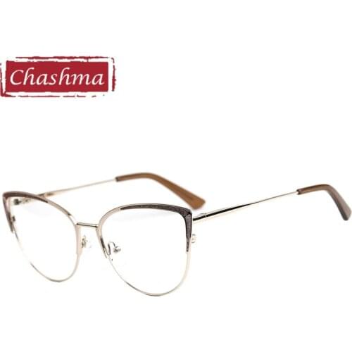 Chashma Women Optics Glasses Eyewear Cat Eye Prescription Optical Frame Fashion Trend Students Spectacles