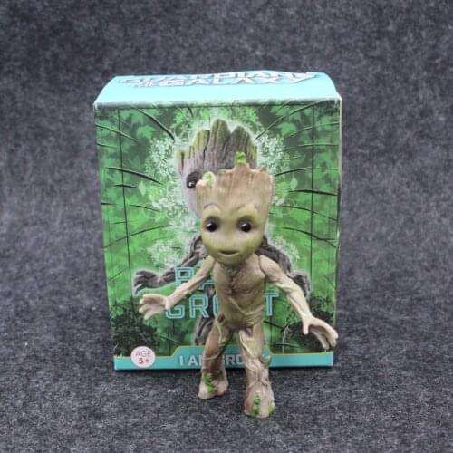 Marvel Guardians of The Galaxy Avengers Tiny Cute Baby Tree Man Stand Ver Action Figure Toys 10cm