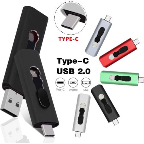New 128GB Type C OTG USB Flash Drive 2.0 64GB 32GB 16GB 8GB Cle USB Pen Drive For Android /Tablet /PC Usb 2.0 Type-C Pendrive