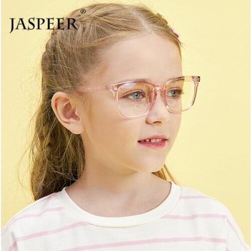 JASPEER Children Blue Ray Blocking Computer Glass Boys Girls Blue Light Glasses Kids Light Weight Soft Frame Goggle Eyewear