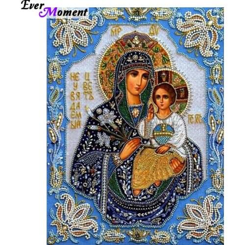 5d diy diamond embroidery Religious Our Lady and Jesus diamond painting mosaic beadwork pictures Rhinestones cross stitch ASF372