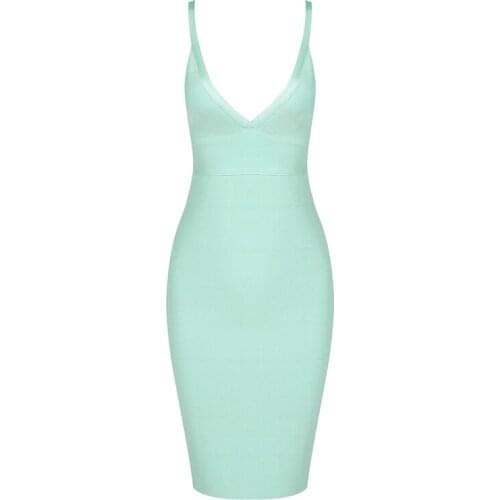Summer Clothes For Women 2021 Sexy Bandage Dress Bodycon Spaghtti Strap Club Party Evening Elegant Dresses