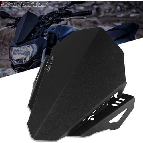Motorcycle Windshield For YAMAHA FZ07 MT07 MT-07 FZ-07 2018 2019 2020 Motorbike CNC Aluminum Wind Deflector Windscreen MT 07