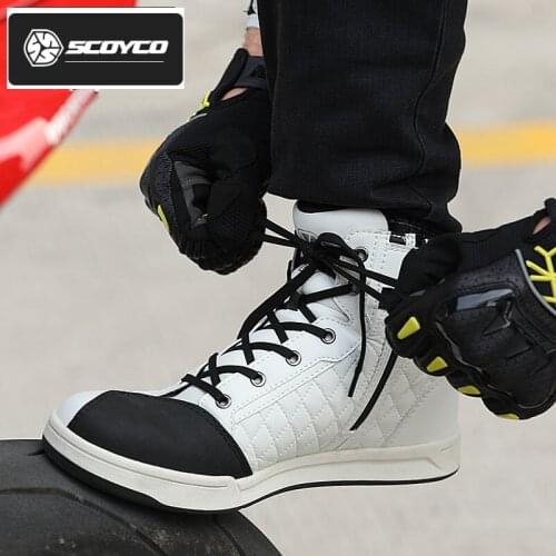 Unisex Summer Motorcycle boots Scoyco Microfiber Leather Spring motocross motorbike shoes 36 37 38 39 40 41 42 43 44 45 46