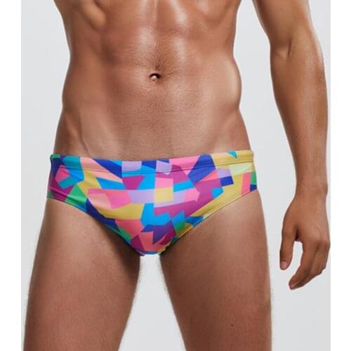 Sexy printed swimwear men swim shorts hot summer beach swim trunk briefs low waist sexy pool men swimsuits bikinis sunga