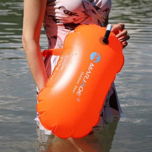 Inflatable Swim Buoy Safety Float Waterproof Air Dry Bag Open Water Swimming PVC Swimming Buoy Safety Float Air Dry Bag