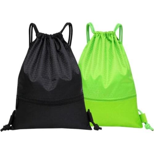 Nylon Drawstring Bag Sports Waterproof Backpack Bundle Pocket for Men Women Students School Travel Pouch