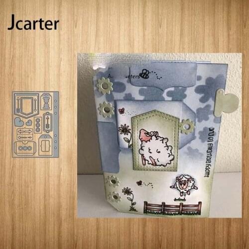 Book Cover Heart Frame Metal Cutting Dies Craft Cut Die Stencil for Scrapbooking Handmade Diy Make Album Model Punch Blade Decor