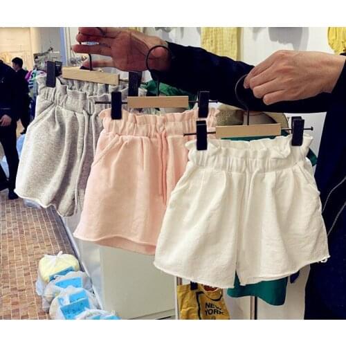 2 3 4 5 6 Years Toddler Girls Shorts Casual Solid Color Korean Shorts for Girl Kids Pants 2020 Summer Baby Children Shorts New