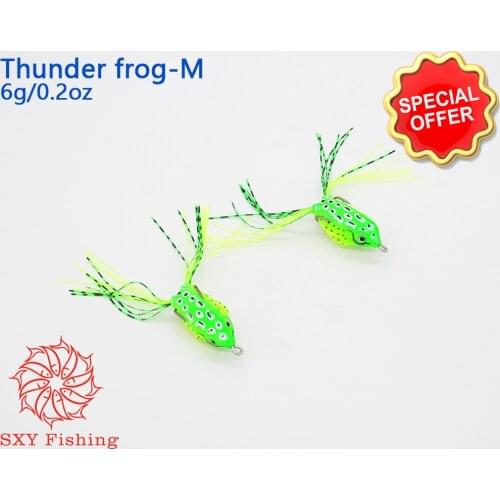 SXY FISHING Thunder frog-M Soft tail Thunder frog lure Fresh water bait Bionic frog bait Snakehead Special-purpose bait