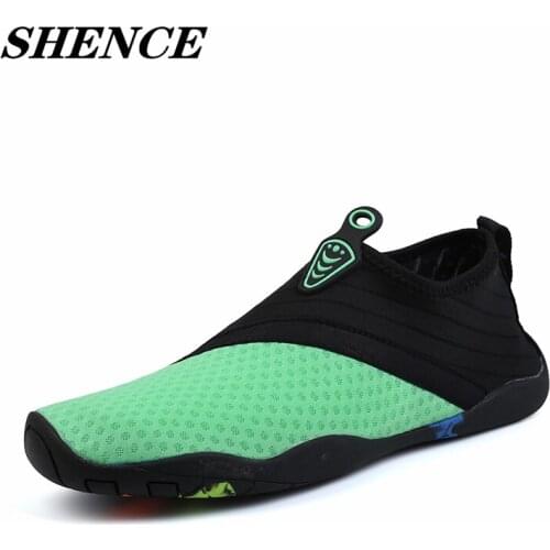 SHENCE Summer Plus Size Couple Shoes Non-slip Quick-drying Swimming Diving Mens Shoes Breathable Soft Yoga Sport Womens Shoes