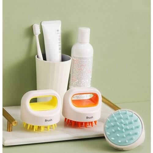 Bath Brushes Silicone Shampoo Brush Soft Non-injury Dry Wet Two Non-slip Brush Bath Massage Brush Massage Lotion Brush
