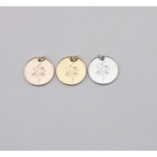 Temperament Fashion Aster Flower Pendant DIY Charm for Women Jewelry Accessories Accept Custom Design