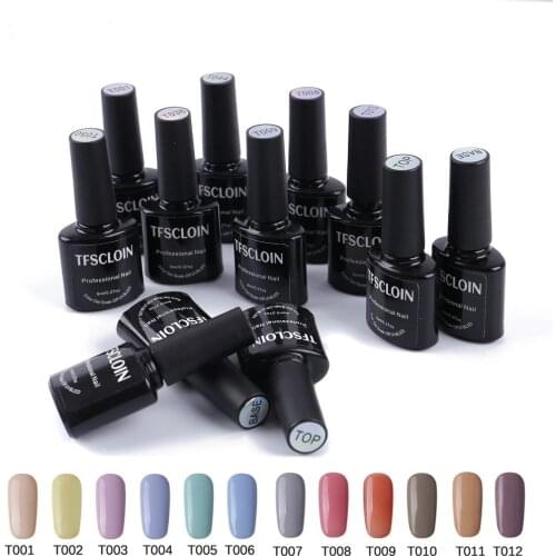 Tfscloin Gel Nail Polish Set 6PCS Mix Summer Color Nail Kit For Manicure Nail Polish 8ml Soak Off Gel Nail Polish Home Salon Use