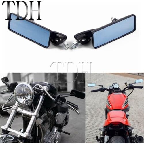 Universal Black 10mm Custom Side View Mirrors For Choppers Cruisers Touring Honda Yamaha Kawasaki Harley Motorcycle Bike