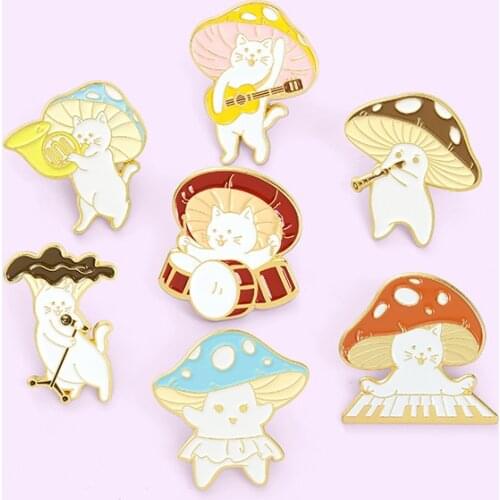 XEDZ Cute White Ghost Badge Halloween Cartoon Band Music Metal Enamel Brooch Fun Lapel Backpack Punk Jewelry Accessories Gift