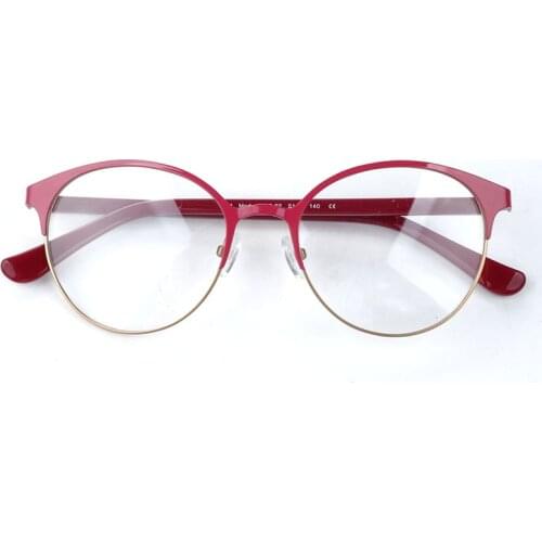 Women Brand Designer Glasses Frames Metal Red