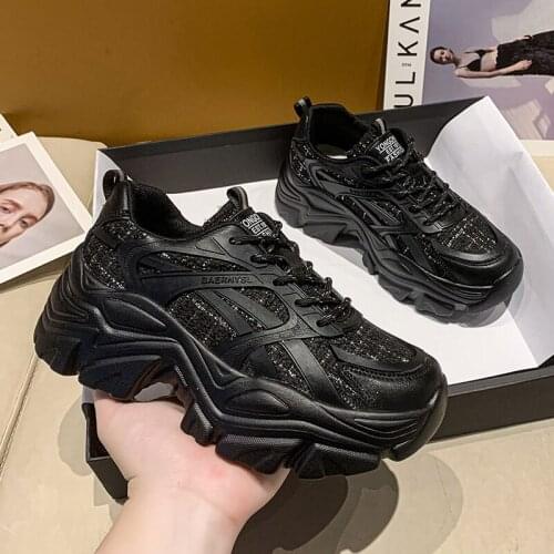 2021 Autumn New Sneakers Women Wedges Platform Shoes Designer Fashion Womens Vulcanized Shoes Brand Chunky Heels Sneakers