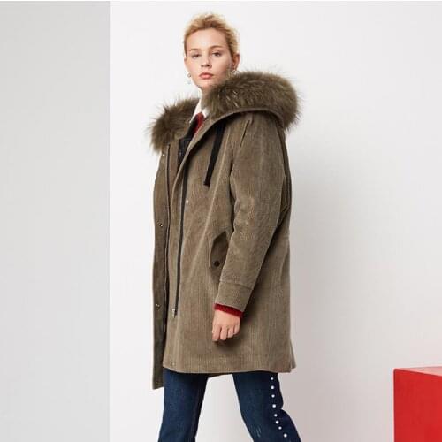 Winter New arrival goose down linner thicker warm Down parkas female Thicken warm hooded velvet fabric goose down coat F155