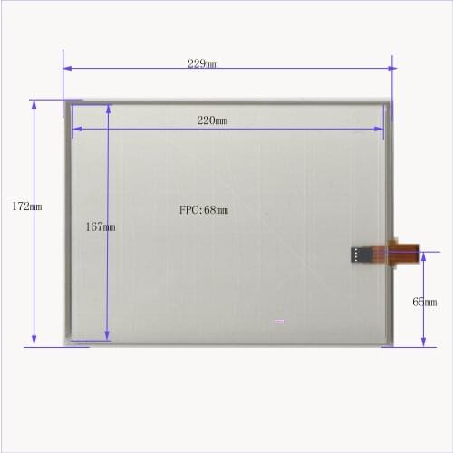 10.4-inch four-wire 229*172 industrial touch handwriting external resistance screen ,compatible for universal displayer