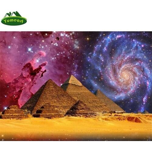 5D Diy Diamond Painting"Pyramid of Egypt"Full Square Drill Mosaic Crystal Rhinestone Embroidery Sky View Cross Stitch Home Decor