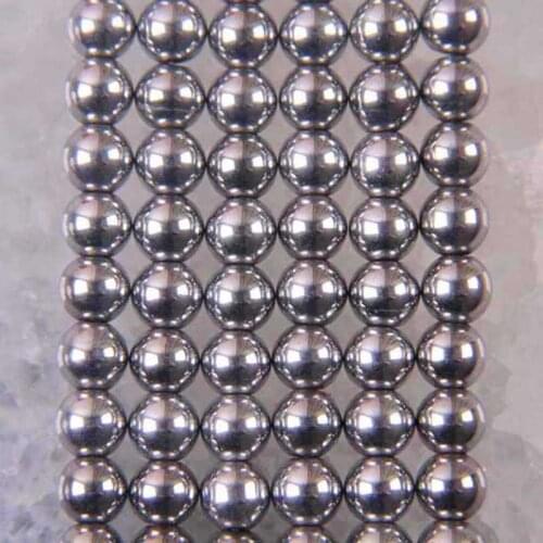 6MM Magnetic Hematite Round Loose Beads Strand 15.5 Inch Jewelry For Woman Gift Making B231