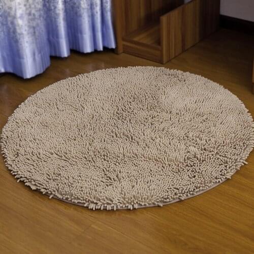 80/100/120cm Soft Bathroom Carpet Solid Round Anti-Slip Floor Mat Carpet Modern For For Bathroom Mats Decor Circular Rug Toilet