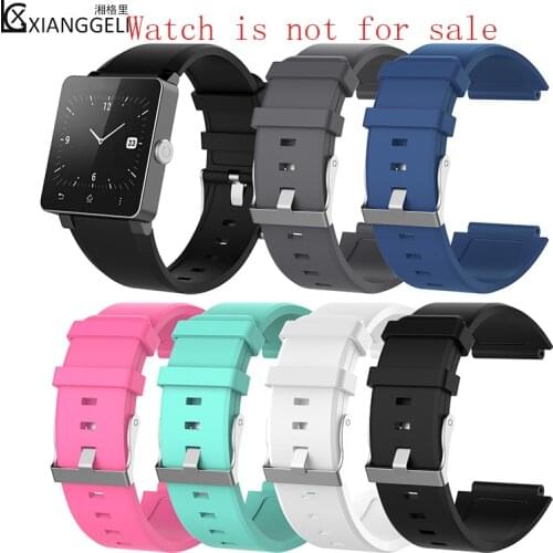 Watch accessories 2018 latest for Sony SmartWatch2 SW2 smart watch mens and womens outdoor sports silicone strap