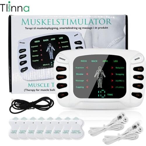 Tens EMS Muscle Stimulator Electric Pulse Massager Digital Therapy Machine Acupuncture Body Massage Muscles Electrostimulator