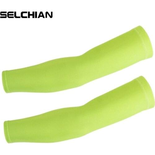 1 Pair Breathable Quick Dry UV Protection Running Arm Sleeves Basketball Elbow Pad Fitness Armguards Sports Cycling Arm Warmers