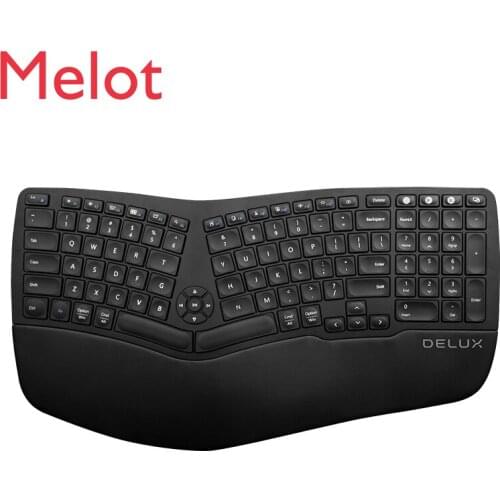 Ergonomic Wireless Keyboard Bluetooth Dual-Mode Mute Office Typing Special Rechargeable Creative Notebook Computer General