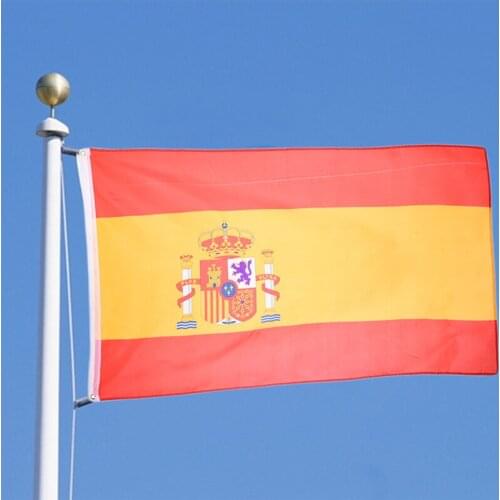 Spain Flag Nation 3ft x 5ft Polyester Banner Flying150* 90cm Custom flag All over the world Worldwide outdoor
