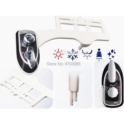 Hot and cold water bidet with retractable dual nozzles spray wash woman hip butt,Feminine enema clean toilet seat shower bidet