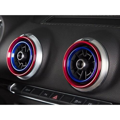Air Conditioning Air Outlet Decorative Ring Modified Interior Instrument Panel Air Conditioning Decorative Ring For Audi A3 S3