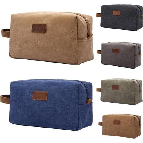 Retro Women Men Travel Shaving Kit Cosmetic Makeup Organizer Canvas Necessaries Make Up Toiletry Bag Waterproof Multifunction