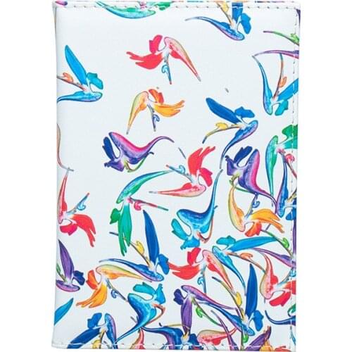 40PCS / LOT Bird Pattern Leather Passport Holder Ticket Holder Art Passport Cover
