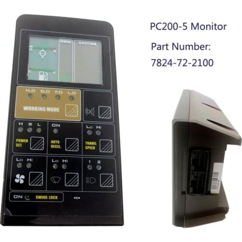 Monitor 7824-72-2000 7824-72-4100 7824-72-7100 For Komatsu PC200-5 PC-5 Excavator Parts , 1 year warranty