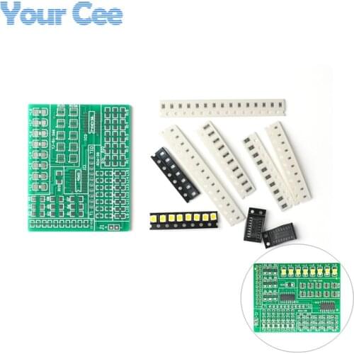 Diy Kit 15 Ways LED Light Controller Kit Practice Board Kit 1801 SMD Component Welding Practice Board PCB DIY Electronic
