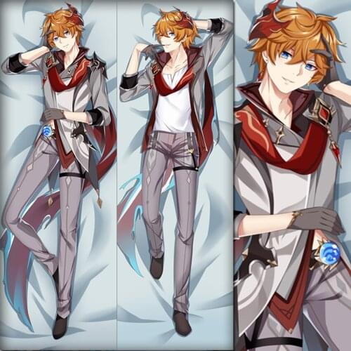 Game Genshin Impact Tartag Pillowcase Anime Dakimakura Cushion Long Pillow Case Cover decorative Hugging Body Home Bedding