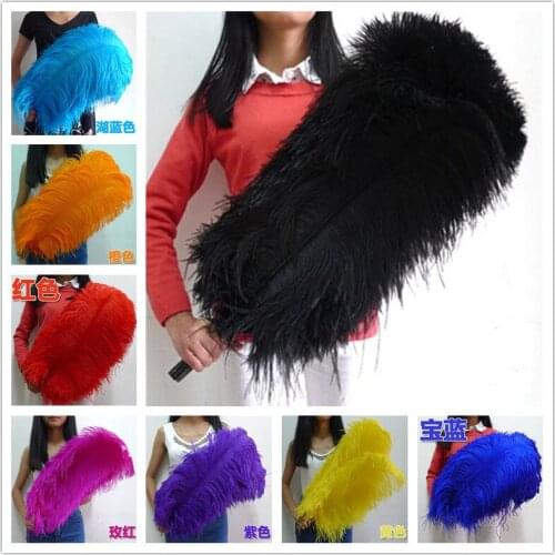 The New 50pcs/lot High Quality Ostrich Feather 60-65cm/24-26inches Carnival Craft Dancers Party Wedding Feather for Crafts