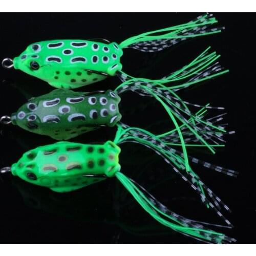 New 3pcs Rubber Frog Lures Salmon Sneakhead Soft Bait 5.5cm 8.7g Topwater Isca Artificial Fishing Tackle Japan Fishing Wobblers