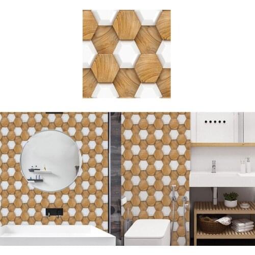 New Pvc Tile Sticker Removable Self Adhesive Wallpaper For Living Room Bathroom Kitchen Backsplash Home Decor 3D Wall Sticker