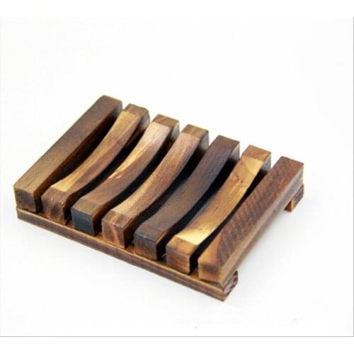 Soap Holder Dish Bathroom Shower Storage Support Plate Stand Wood Box Natural Soap Dishes S08 Drop ship