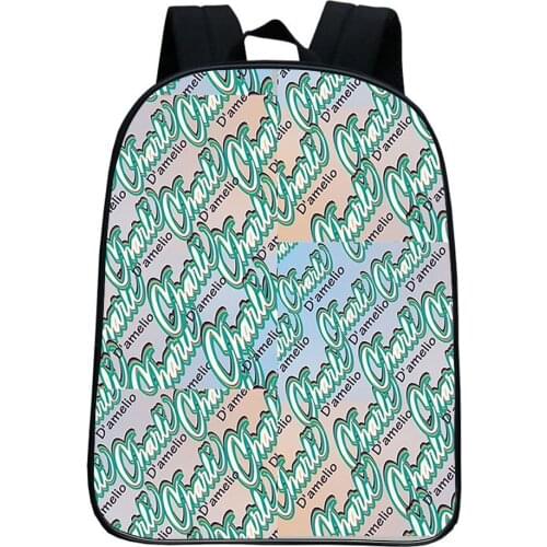 Charli Damelio Backpack Teenager Bookbag Boys Girls Bags Student School Bag Fashion Cartoon Outdoor Travel And Leisure Backpack
