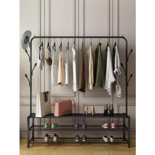 Folding Single pole contracted hangers for saving space in the closet clothes drying rack cute hangers Metal material