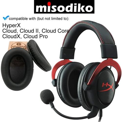 Misodiko Replacement Ear Pads Earpads Cushions Kit for HyperX Cloud, Cloud II, Cloud Core, CloudX, Cloud Pro Gaming Headset